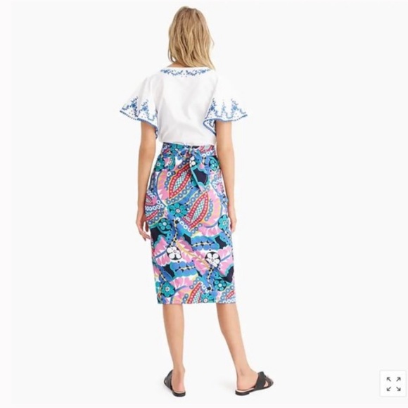 J. Crew Tie-back tulip skirt Ratti kaleidoscope floral - Picture 2 of 8